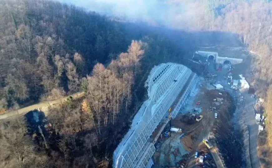Radovi na koridoru Vc: Snimak iz zraka podionice Medakovo-Ozimica