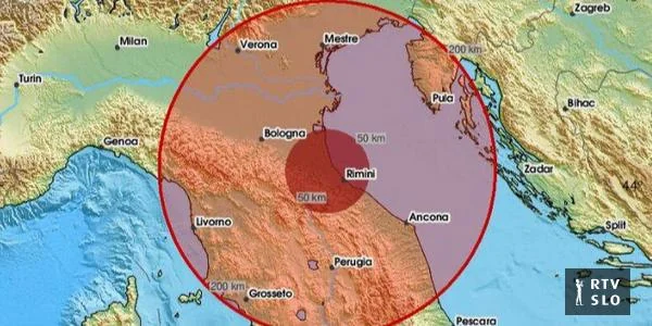 U blizini Ravenna dva potresa. Osetilo se je i u Sloveniji.
