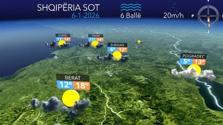 Kiše visokog intenziteta, posebno u Škodri i Vlore... prognoza vremena za danas (VIDEO)