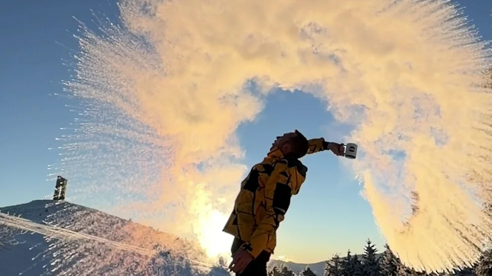 Niki Vasilkovski pokazao leden fenomen na Beklemeto (VIDEO)