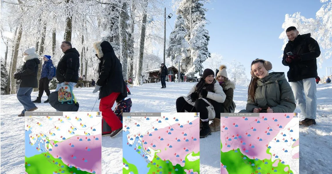 FOTO Karte pokazuju snijeg: Ova tri dana mogla bi napadati