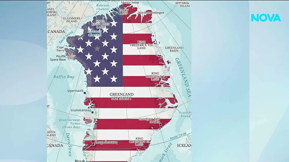 Slika Grenlandije u bojama zastave SAD izazvala oštru reakciju Kopenhagena