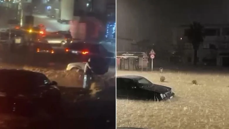 Jak kiša nosi građanina napred u Gjirokasteru! Poplavljena je i zona Ura e Lumit (VIDEO) - Shqiptarja.com