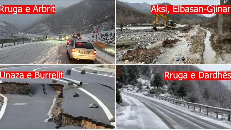 Klizanje kamena i snega u nekoliko okruga! Zatvoren segment Bogë-Qafë Thore-Theth