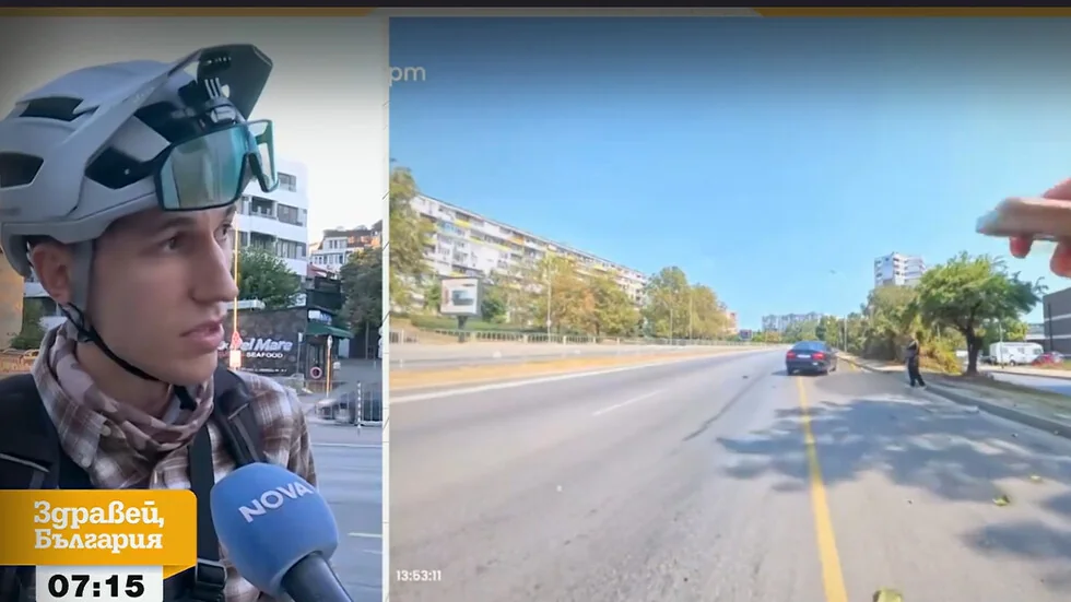 Automobil se popeo na trotoar i udario pešaka u Varni: Kako mu je biciklista spasao život