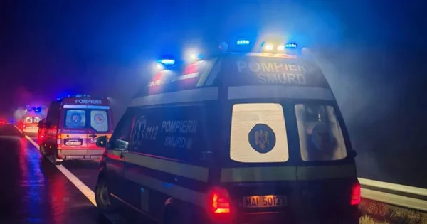 Nesreća na A1, u okrugu Sibiu: četiri povređena, među kojima dvoje dece, nakon sudara dva minibusa