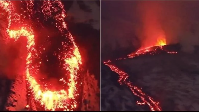 Italija/ Vulkan Etna ponovo eruptira, spektakularni prizori lava tečenja (VIDEO)