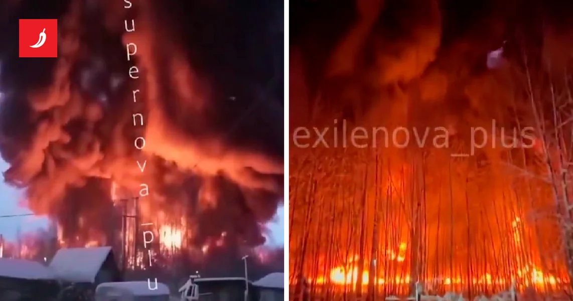 Video Eksplozije u ruskom gradu. Gore spremnici s gorivom, diže se veliki oblak dima