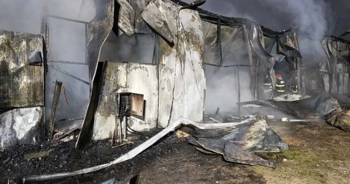 Jak požar na hali u Argešu. Plamen je zahvatio oko 500 kvadratnih metara, proizvodne mašine uništene.