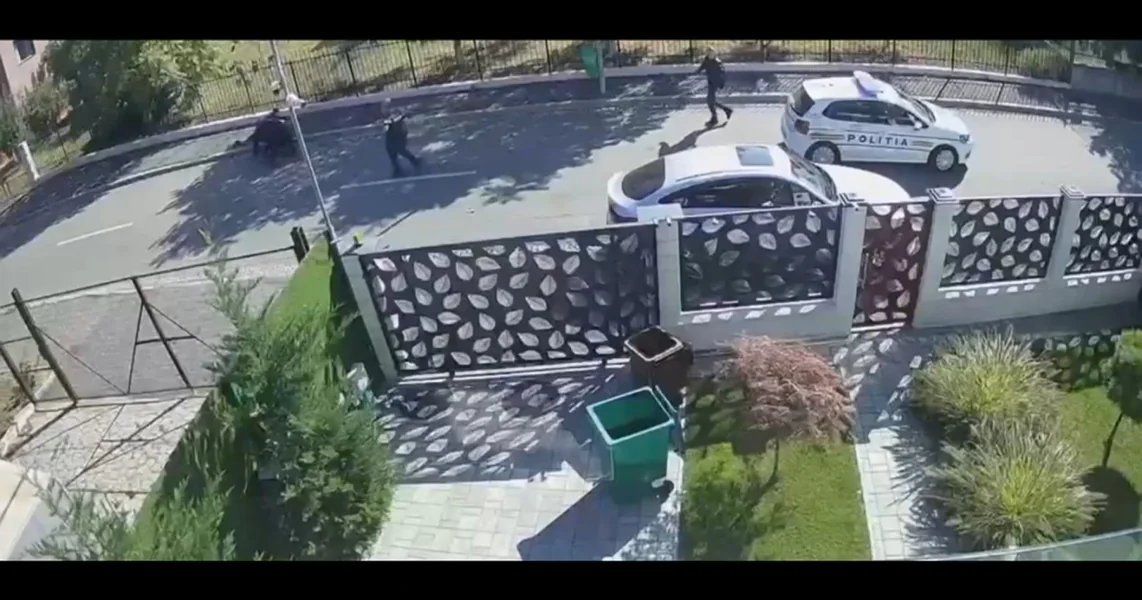 Trenutak kada muškarac preti nožem policiji, u glavnom gradu. Policija je izvadila oružje iz naoružanja