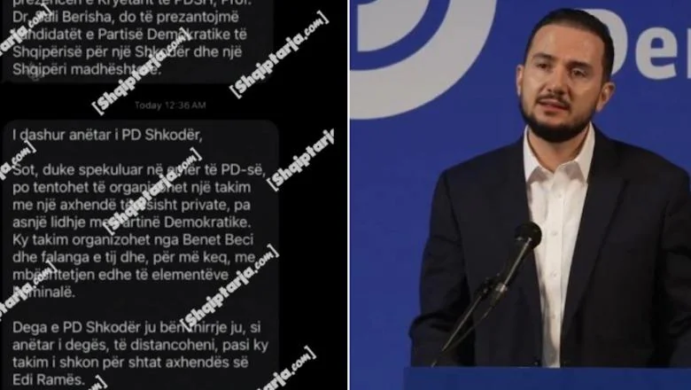 Berisha u akciji protiv Salianjitovog skupa u Škodru, poruka članstvu: Organizuje Benet Beci i njegove falange