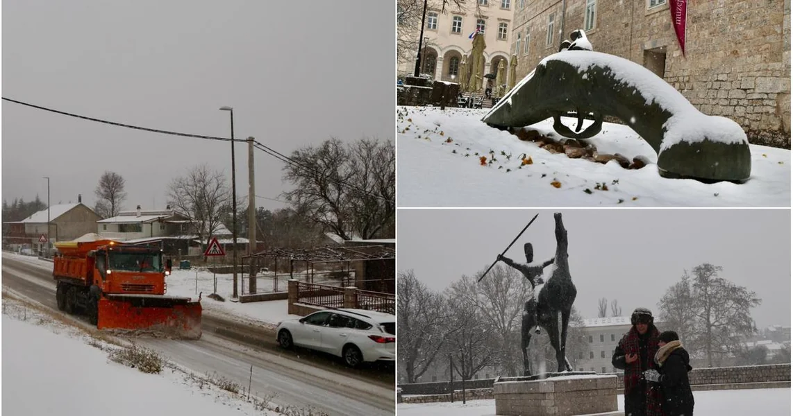 FOTO Sneg u celoj Dalmatinskoj zagori, pada i ledena kiša: 'Na terenu je angažovano 30 ekipa'