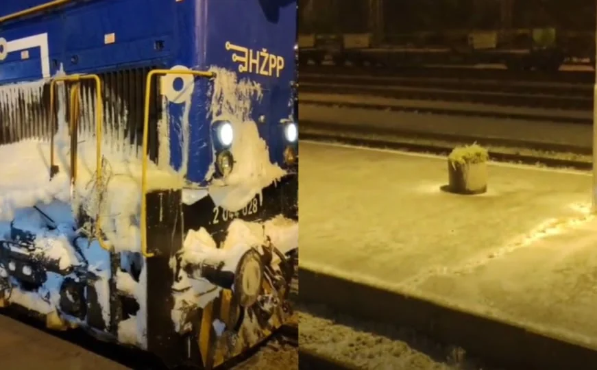 Snežne padavine paralizirale železnički saobraćaj: Putnici u Kninu zarobljeni u vozu 12 sati