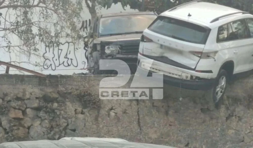 Hania: Džip nađen kako visi iznad parkinga posle ludog naleta vozila - Documento