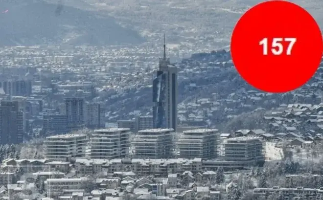 Zrak u Sarajevu nezdrav, izdato upozorenje za građane: "Izbegavati produžen boravak vani"