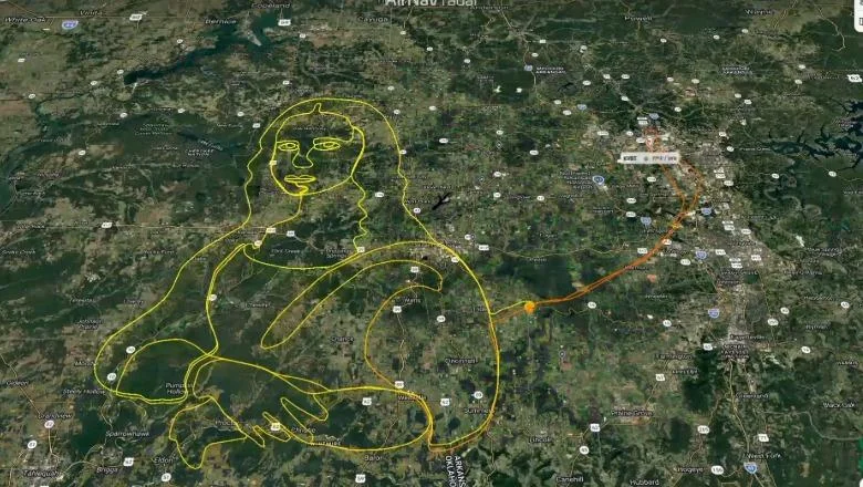 VIDEOLAJM/ Amerikanski pilot vizuelizuje Monu Lizu, letio gotovo četiri časa da stvori gigantski portret - Shqiptarja.com