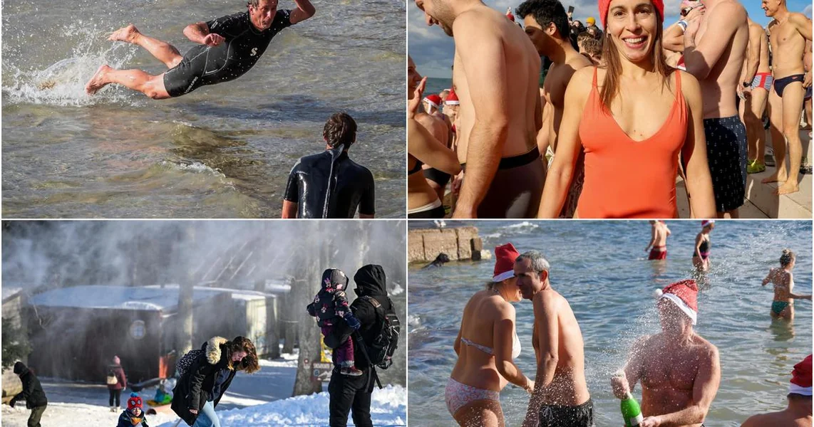 FOTO Kupanja, neizostavni picigin i uživanje na Sljemenu: Pogledajte kako Hrvati provode Novu Godinu