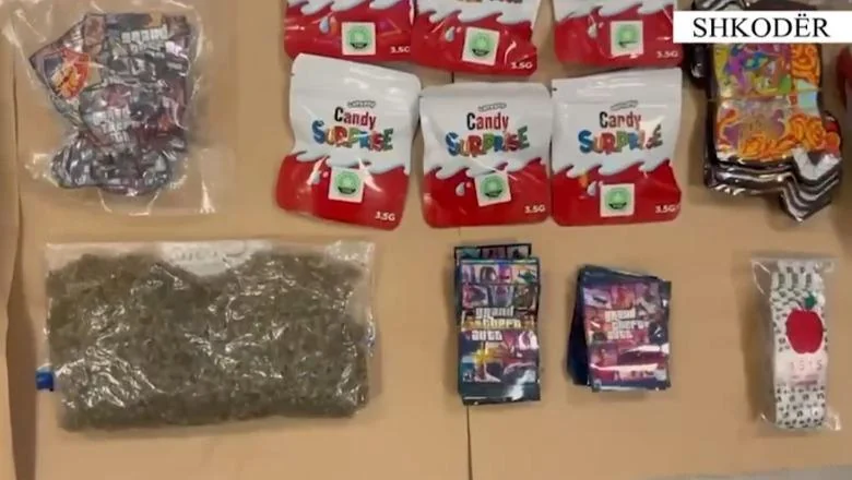 Droga pored škola u Škoderu, kanabis upakovan kao 'Candy Surprise'! Uhapšen 28-godišnjak (VIDEO) - Shqiptarja.com