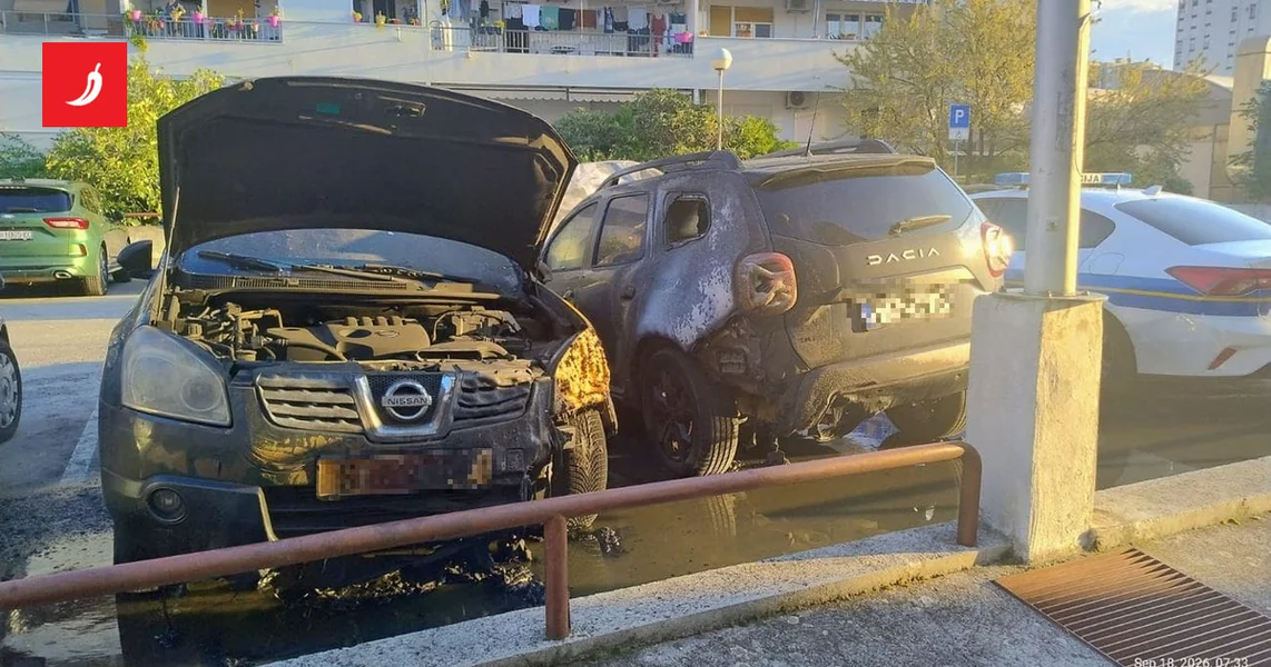 Rano jutros goreli automobili u Splitu