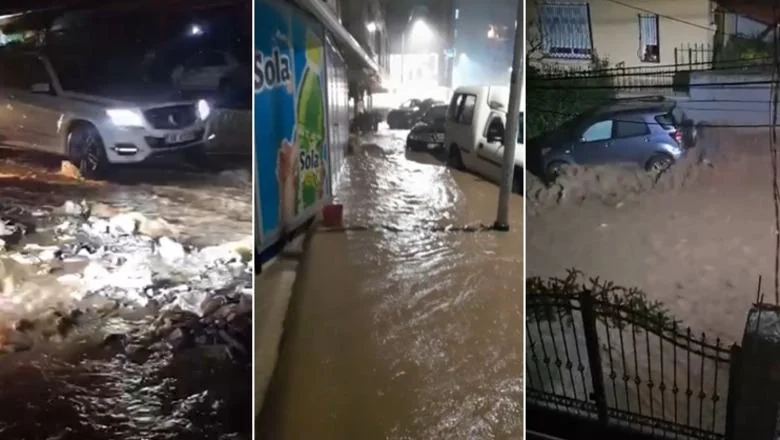 Poplavljena je četvrt '18. septembra' u Gjirokasteru, voda buji na ulicama grada, preduzeća pod vodom