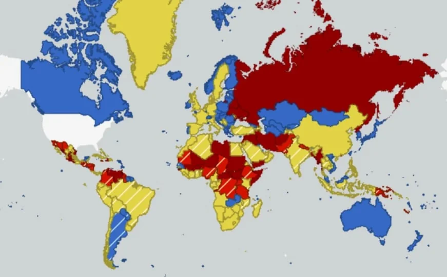 Amerikanci objavili kartu sa preporukama za putovanja: Pogledajte na kojoj se listi nalazi BiH