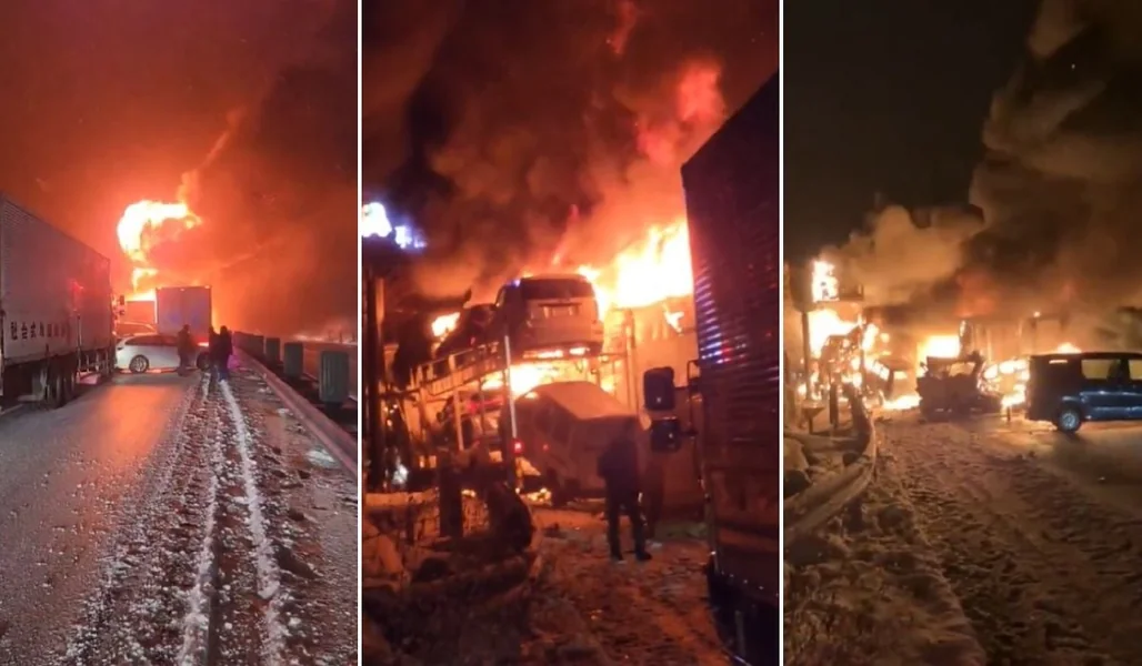 Masovan karambol sa više od 50 vozila na zaleđenom autoputu u Japanu: jedna smrt i 26 povređenih