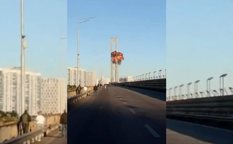 Ruski dronski napad pogodio je jedan od najvažnijih mostova u Kijevu, dok je nemački kancelar neočekivano doputovao u grad.