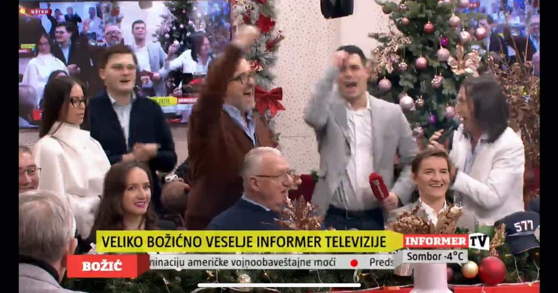 Šešelj, Dačić i Brnabić slavili Božić uz pjesmu 'vrati se vojvodo na Dinaru ponovo'