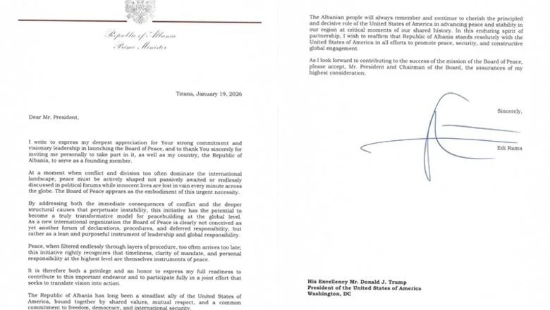 Albanija u Odboru mira, Rama odgovara Trumpu: Spreman sam u potpunosti da doprinesem Gazu! Naša zemlja čvrst saveznik SAD-a